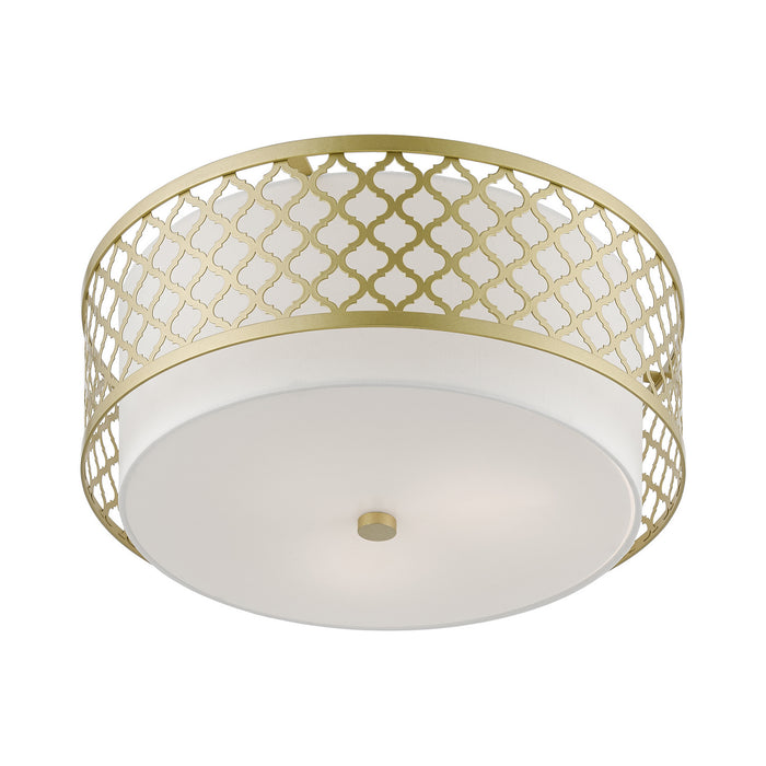 Livex Lighting 41109-33 Three Light Semi-Flush Mount, Soft Gold
