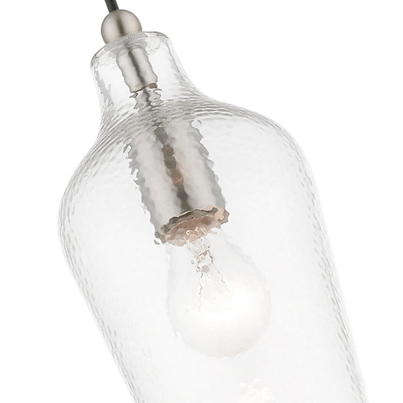 Livex Lighting 41240-91 One Light Mini Pendant, Brushed Nickel