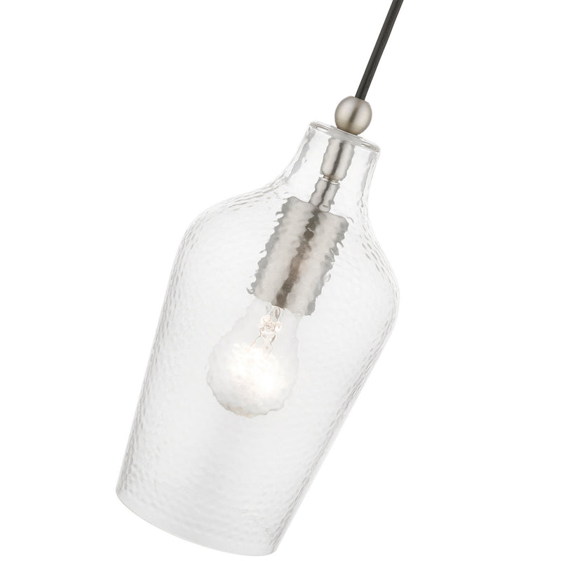 Livex Lighting 41240-91 One Light Mini Pendant, Brushed Nickel