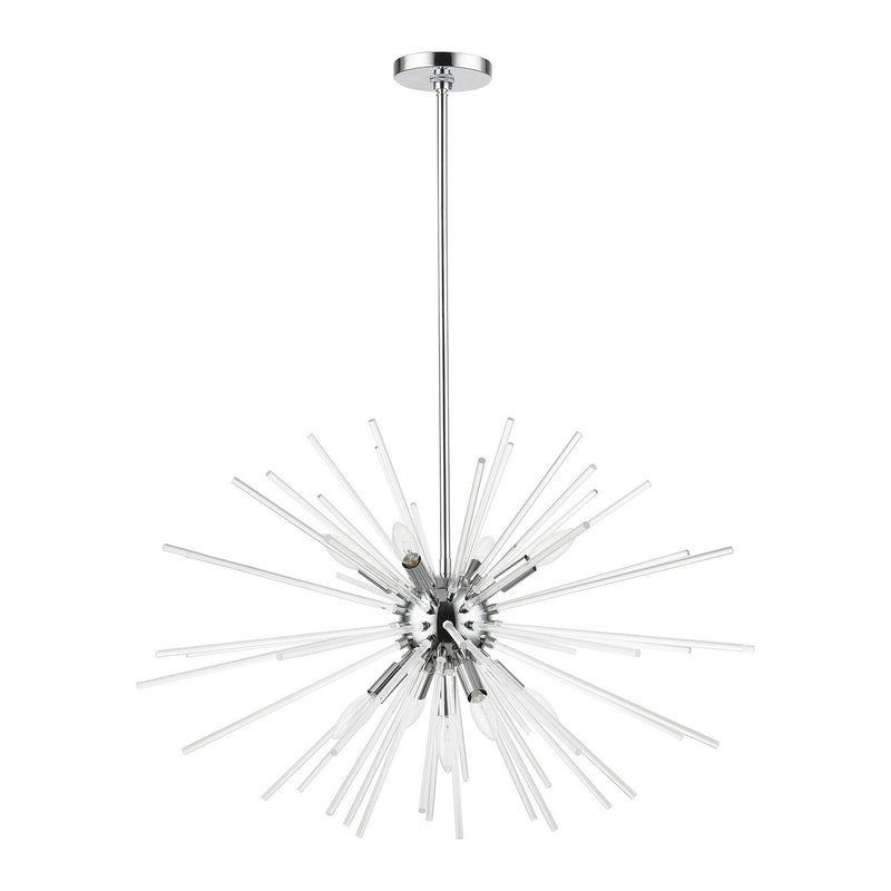 Livex Lighting 41255-05 Nine Light Chandelier, Polished Chrome