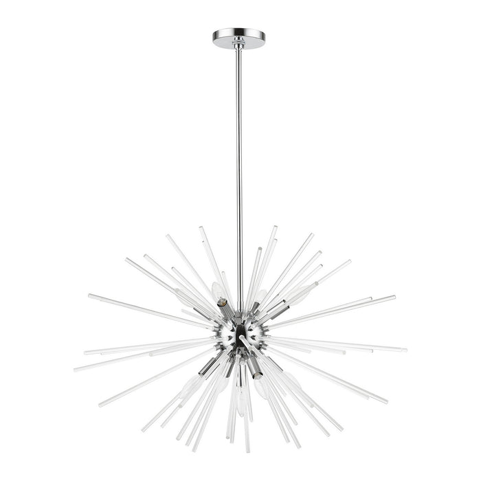 Livex Lighting 41255-05 Nine Light Chandelier, Polished Chrome