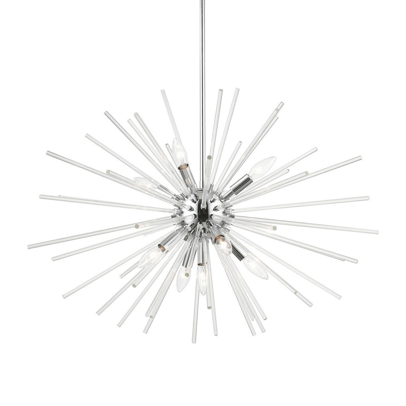 Livex Lighting 41255-05 Nine Light Chandelier, Polished Chrome