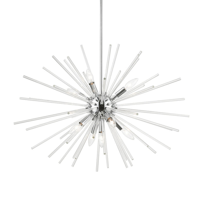 Livex Lighting 41255-05 Nine Light Chandelier, Polished Chrome