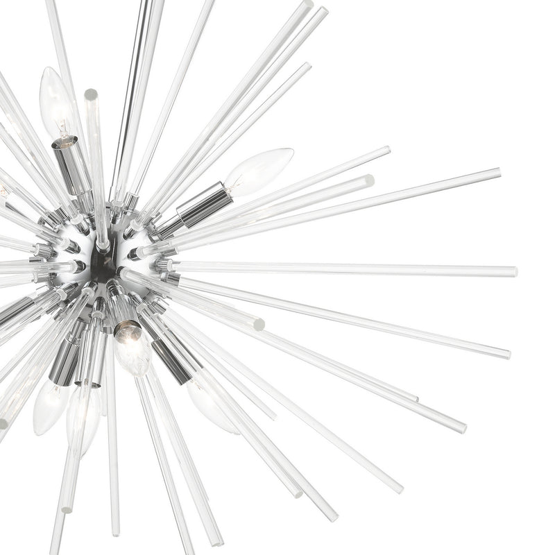Livex Lighting 41255-05 Nine Light Chandelier, Polished Chrome