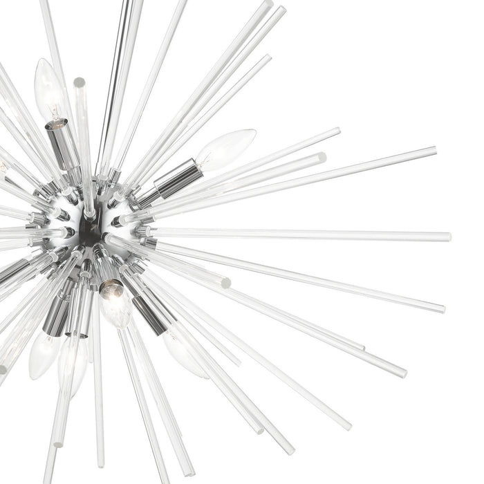 Livex Lighting 41255-05 Nine Light Chandelier, Polished Chrome