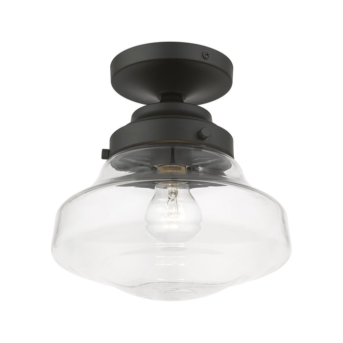 Livex Lighting 41291-04 One Light Semi-Flush Mount, Black