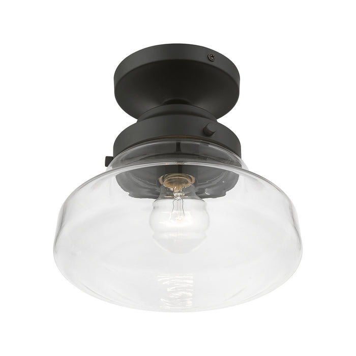 Livex Lighting 41291-04 One Light Semi-Flush Mount, Black