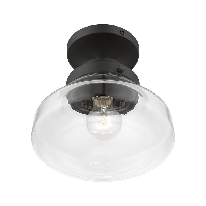 Livex Lighting 41291-04 One Light Semi-Flush Mount, Black