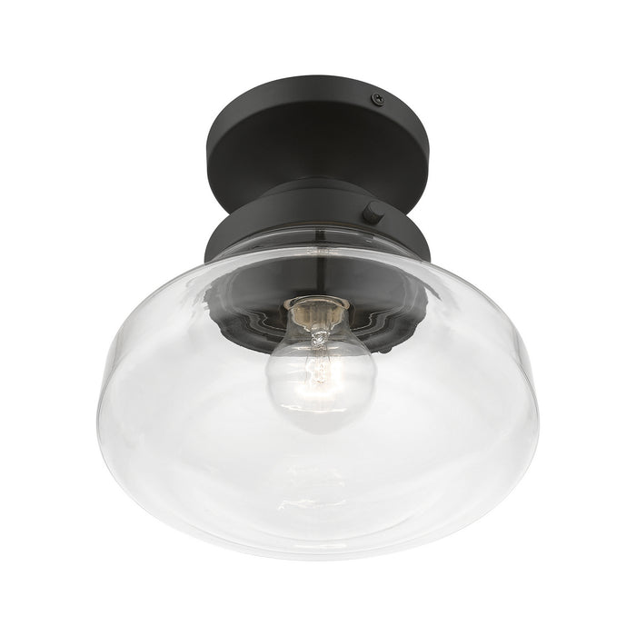 Livex Lighting 41291-04 One Light Semi-Flush Mount, Black