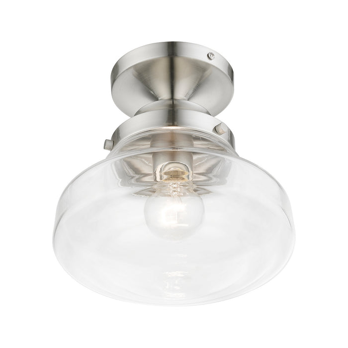 Livex Lighting 41291-91 One Light Semi-Flush Mount, Brushed Nickel