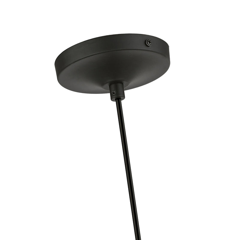 Livex Lighting 41293-04 One Light Mini Pendant, Black w/Brushed Nickel