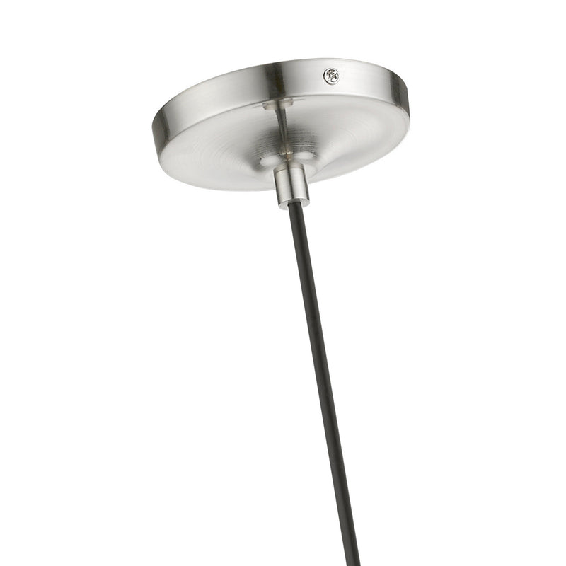 Livex Lighting 41293-91 One Light Mini Pendant, Brushed Nickel