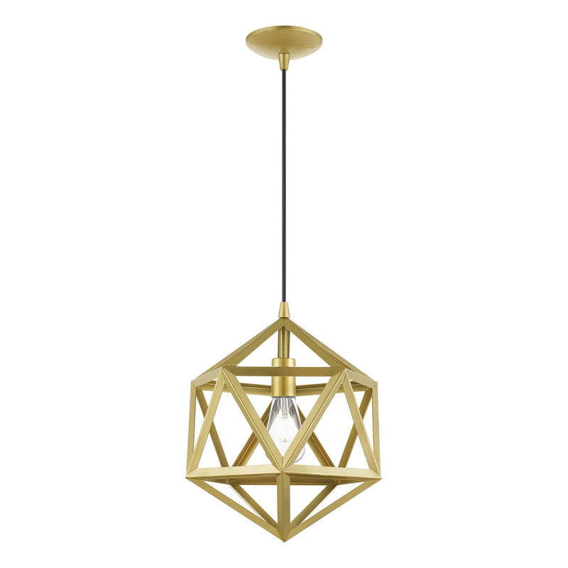 Livex Lighting 41328-33 One Light Pendant, Soft Gold