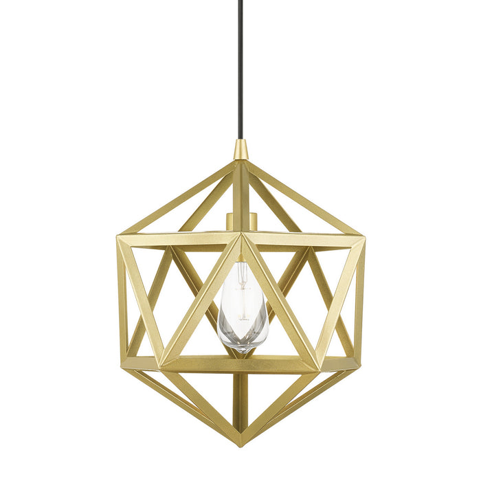 Livex Lighting 41328-33 One Light Pendant, Soft Gold