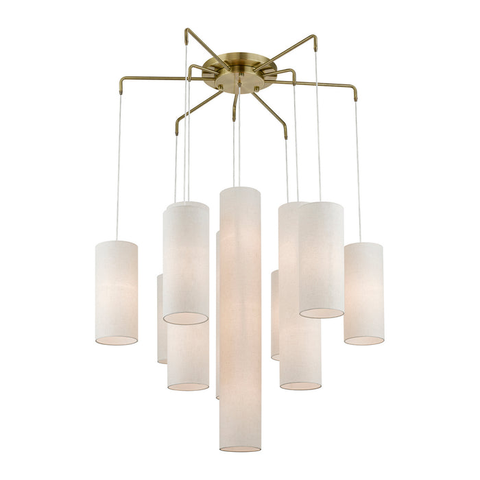 Livex Lighting 42657-01 15 Light Foyer Chandelier, Antique Brass