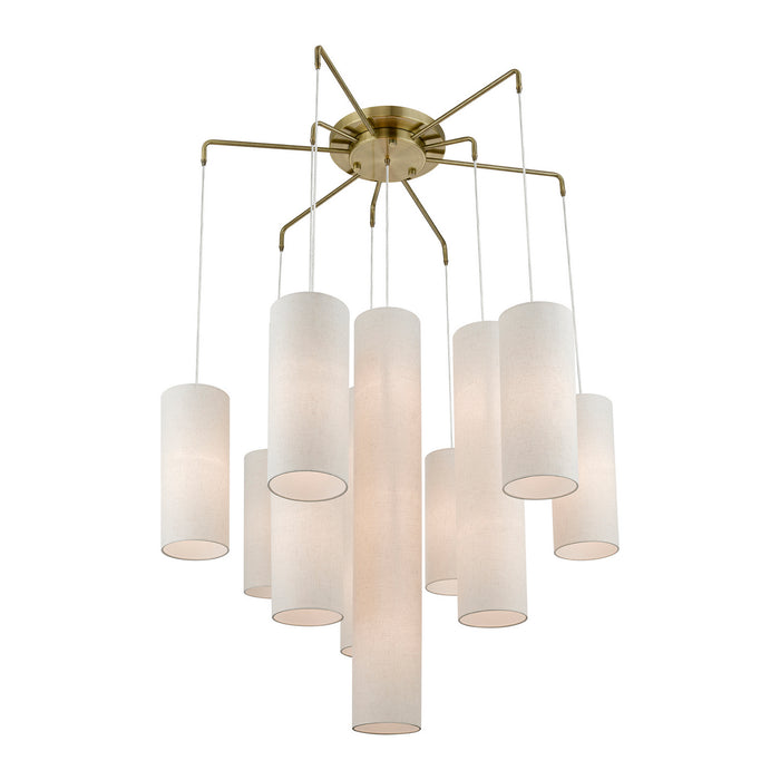 Livex Lighting 42657-01 15 Light Foyer Chandelier, Antique Brass