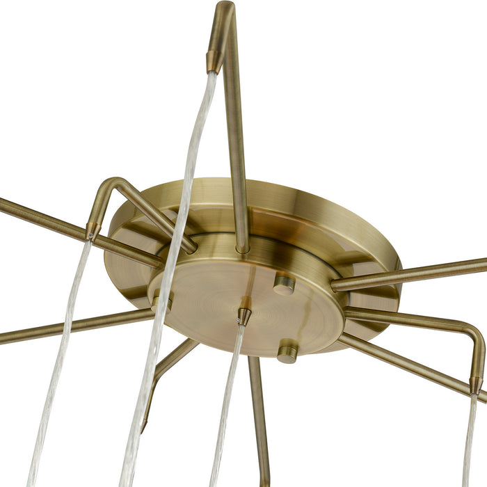 Livex Lighting 42657-01 15 Light Foyer Chandelier, Antique Brass