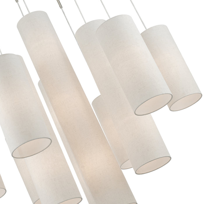 Livex Lighting 42657-91 15 Light Foyer Chandelier, Brushed Nickel
