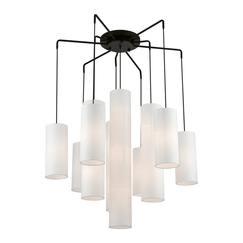 Livex Lighting 42658-04 15 Light Foyer Chandelier, Black