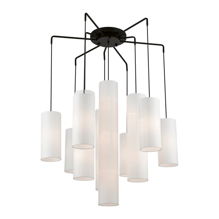 Livex Lighting 42658-04 15 Light Foyer Chandelier, Black