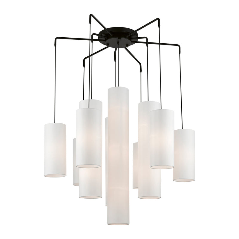 Livex Lighting 42658-04 15 Light Foyer Chandelier, Black