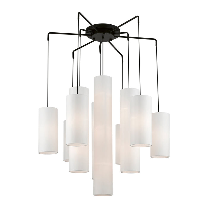 Livex Lighting 42658-04 15 Light Foyer Chandelier, Black