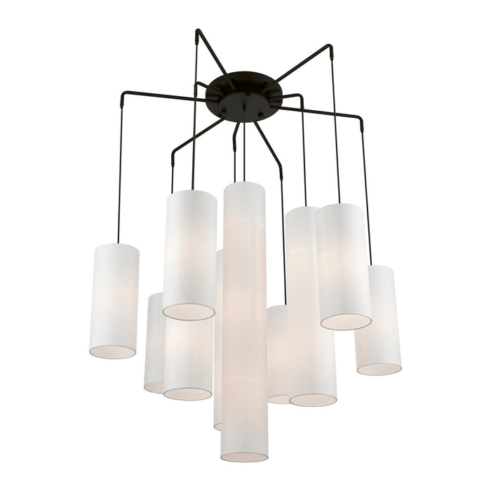 Livex Lighting 42658-04 15 Light Foyer Chandelier, Black