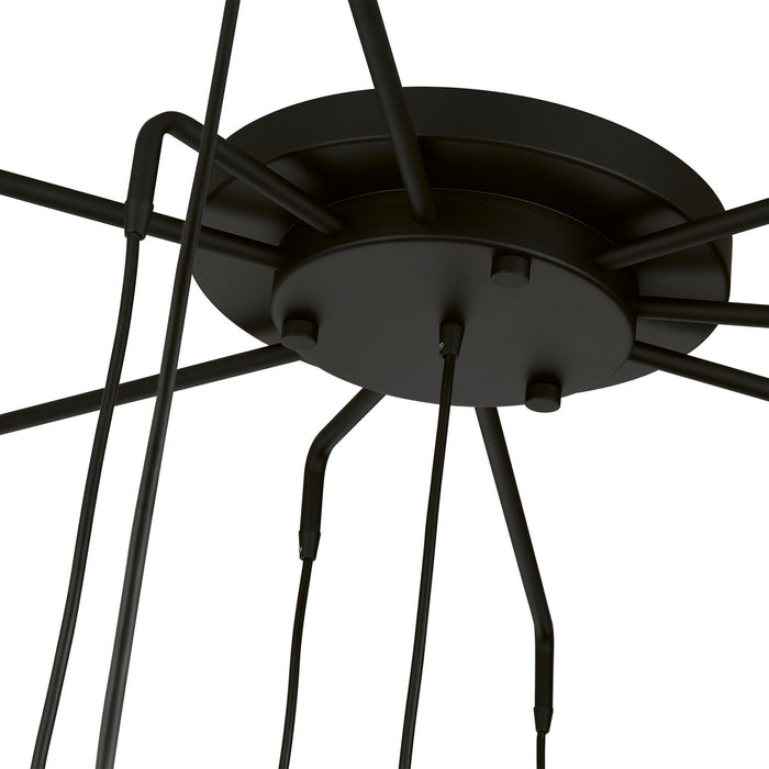 Livex Lighting 42658-04 15 Light Foyer Chandelier, Black