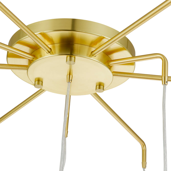 Livex Lighting 42658-12 15 Light Foyer Chandelier, Satin Brass