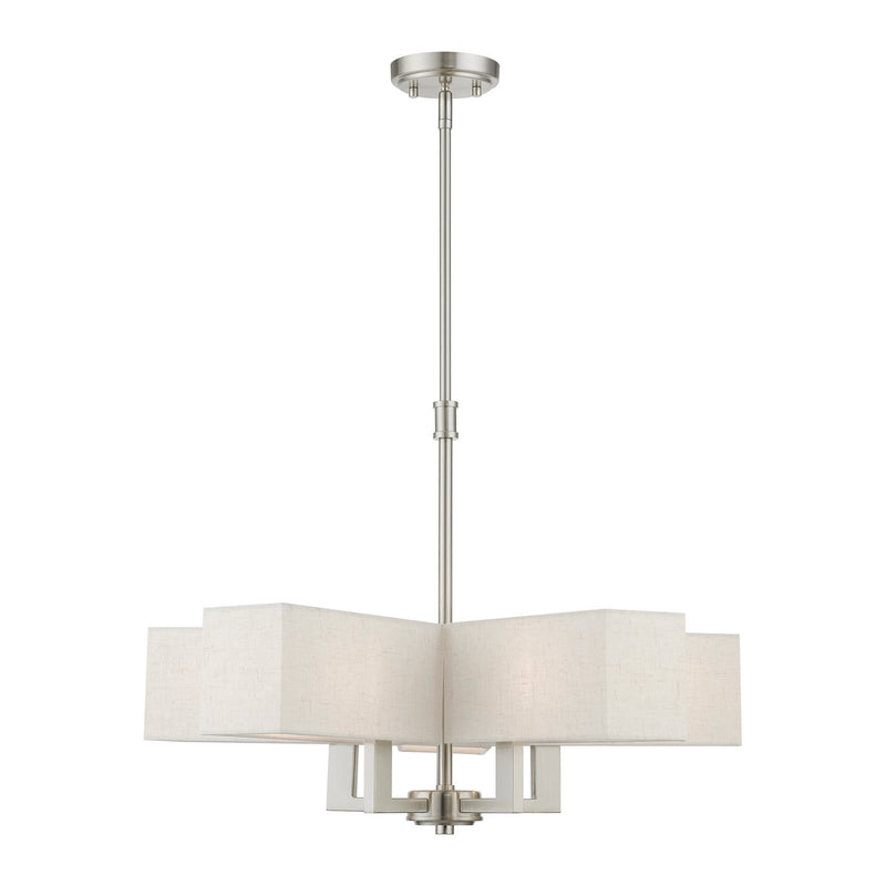 Livex Lighting 42665-91 Five Light Chandelier, Brushed Nickel
