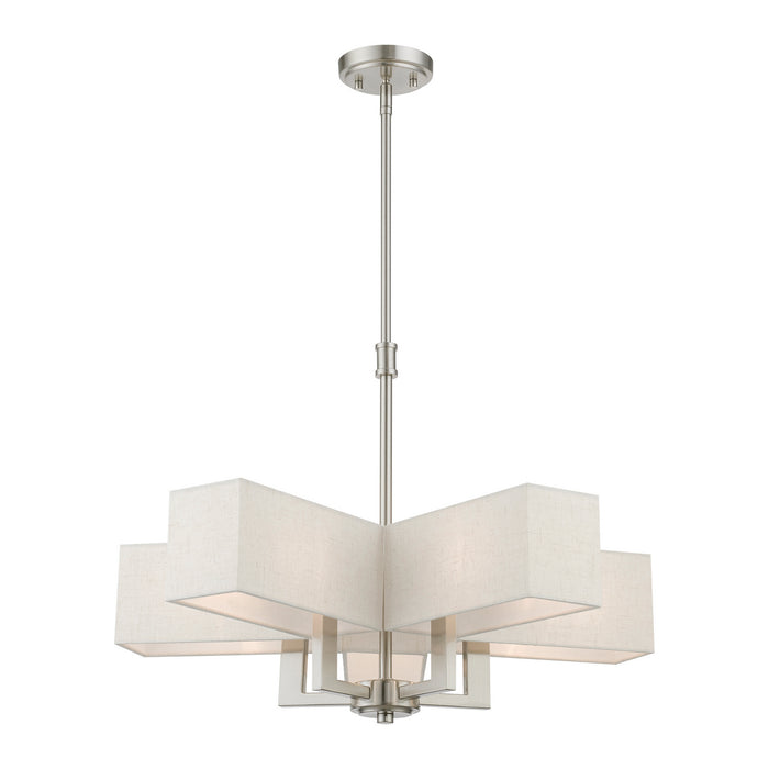 Livex Lighting 42665-91 Five Light Chandelier, Brushed Nickel