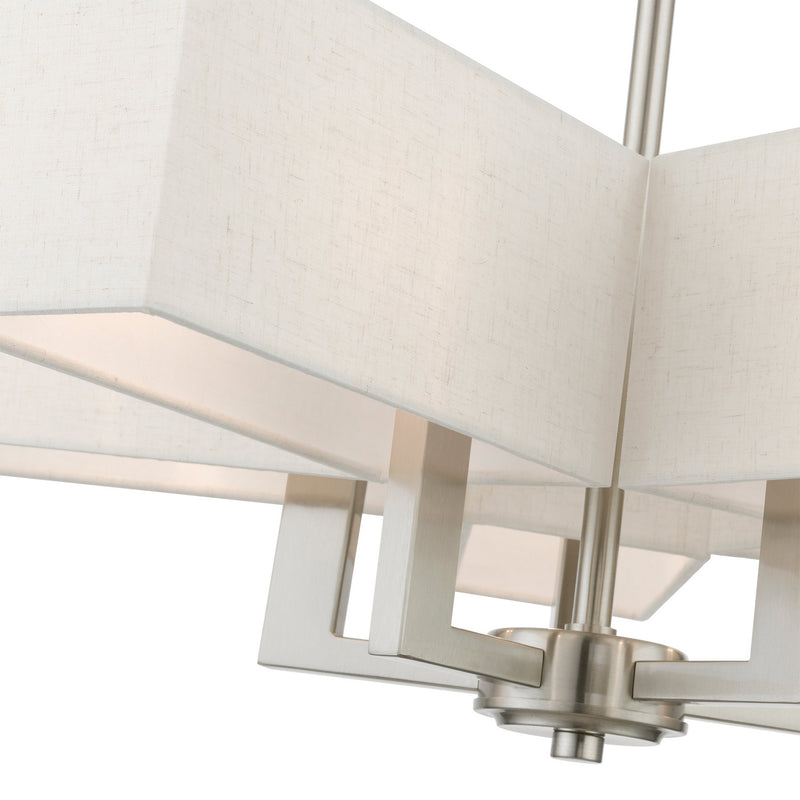 Livex Lighting 42665-91 Five Light Chandelier, Brushed Nickel