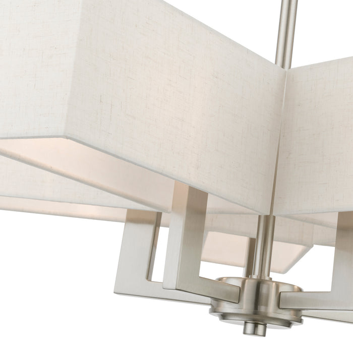 Livex Lighting 42665-91 Five Light Chandelier, Brushed Nickel