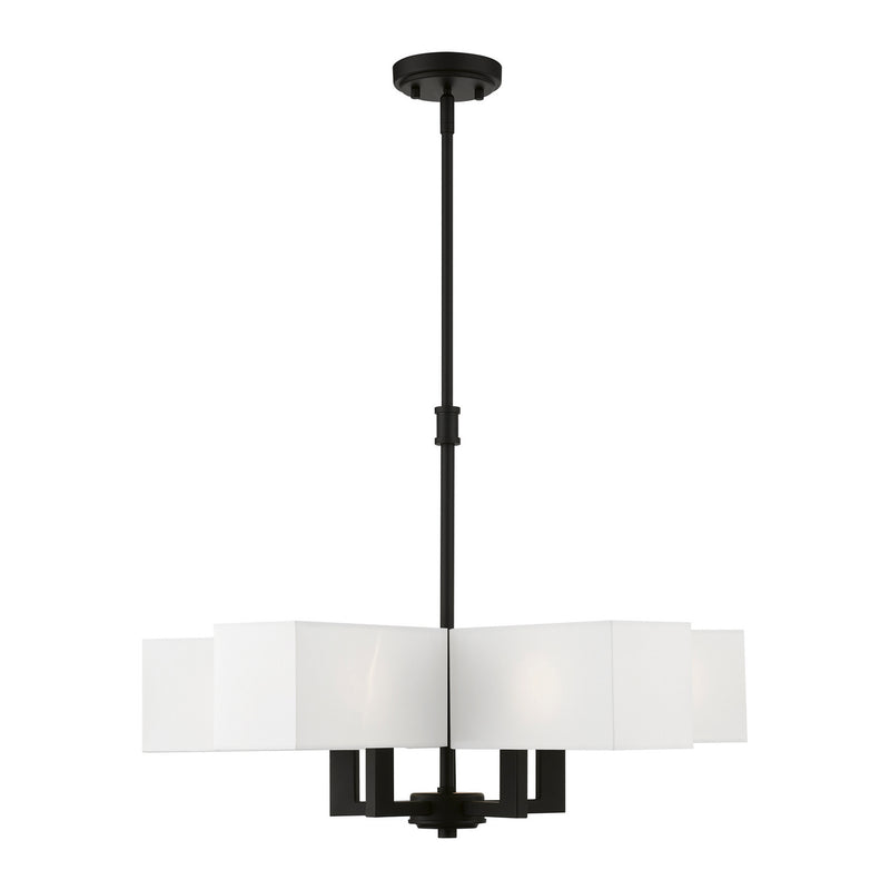 Livex Lighting 42675-04 Five Light Chandelier, Black