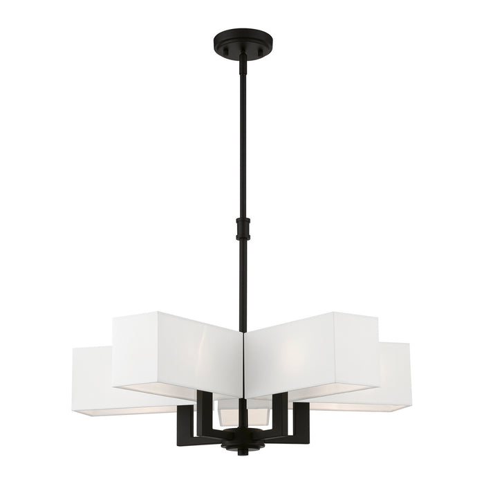 Livex Lighting 42675-04 Five Light Chandelier, Black