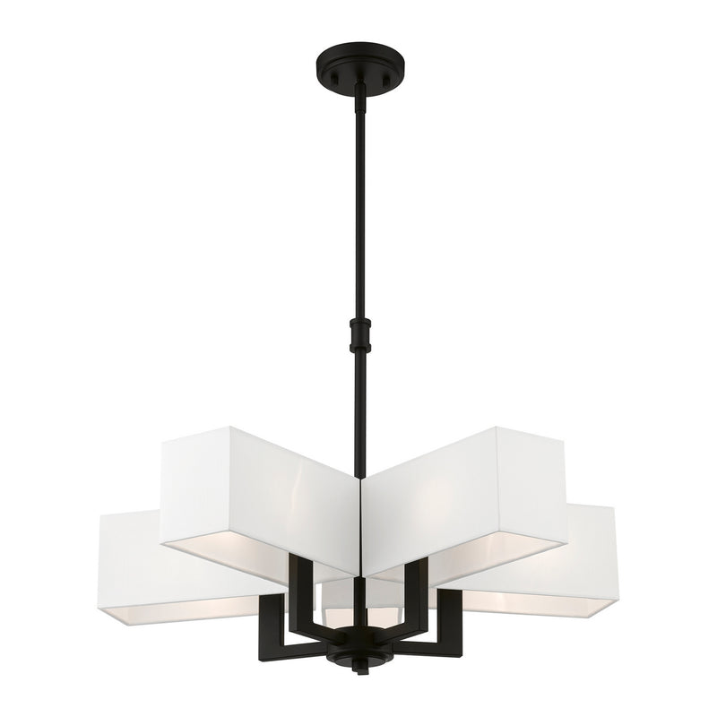 Livex Lighting 42675-04 Five Light Chandelier, Black