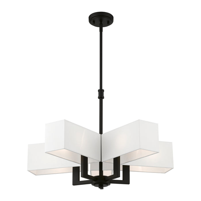 Livex Lighting 42675-04 Five Light Chandelier, Black