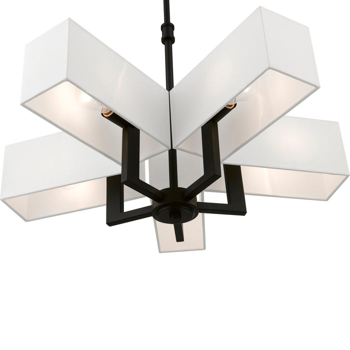 Livex Lighting 42675-04 Five Light Chandelier, Black