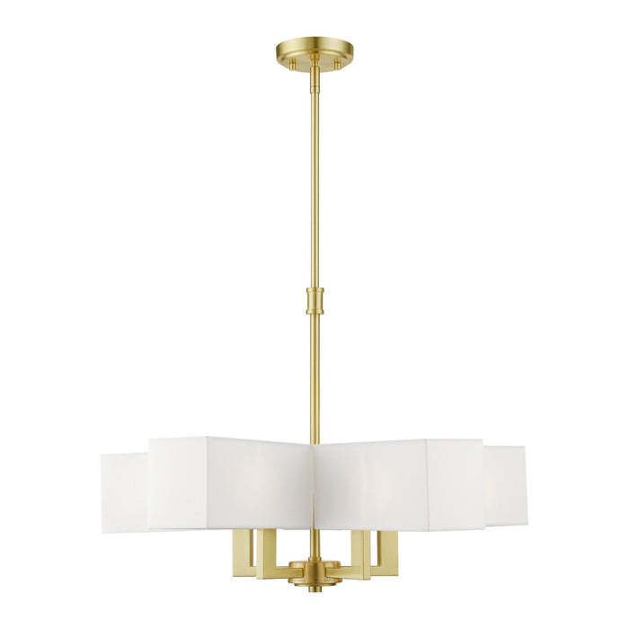 Livex Lighting 42675-12 Five Light Chandelier, Satin Brass
