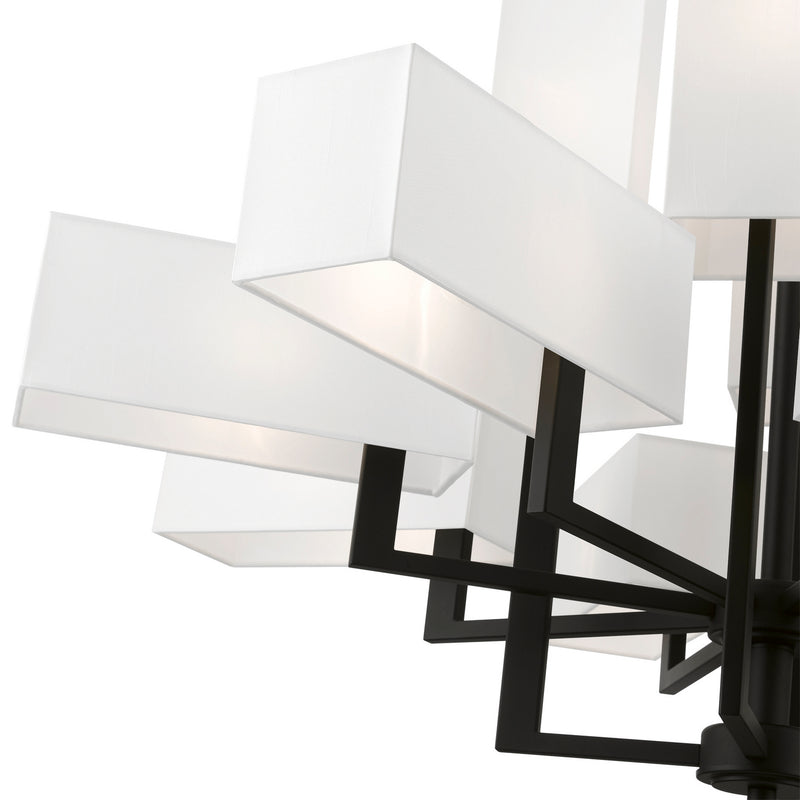 Livex Lighting 42679-04 12 Light Foyer Chandelier, Black