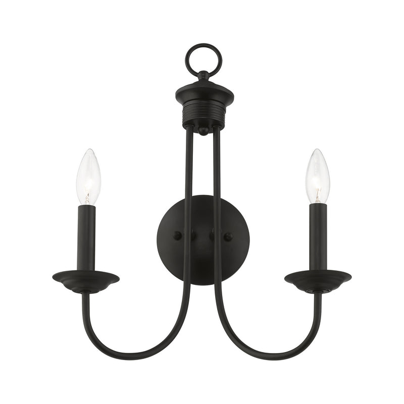 Livex Lighting 42682-04 Two Light Wall Sconce, Black