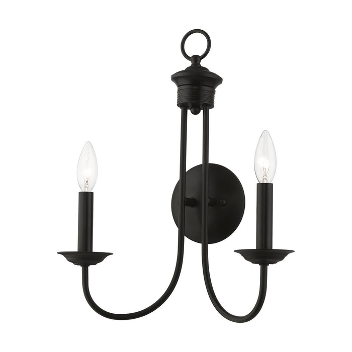 Livex Lighting 42682-04 Two Light Wall Sconce, Black