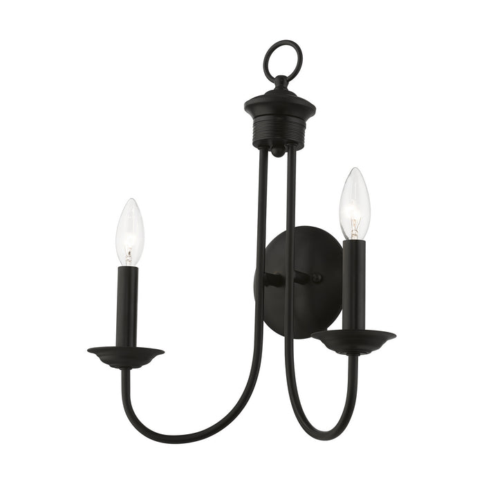 Livex Lighting 42682-04 Two Light Wall Sconce, Black