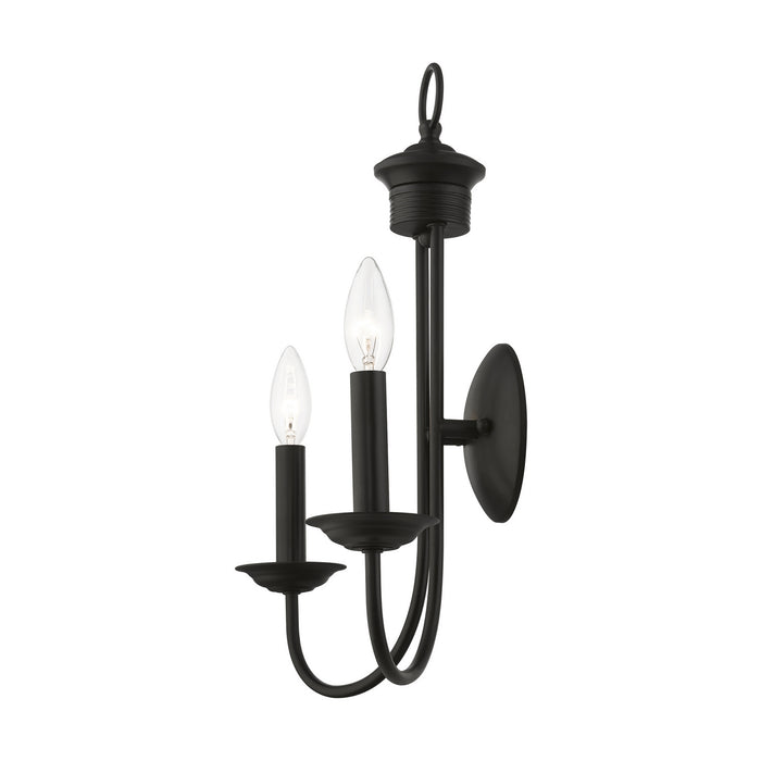 Livex Lighting 42682-04 Two Light Wall Sconce, Black