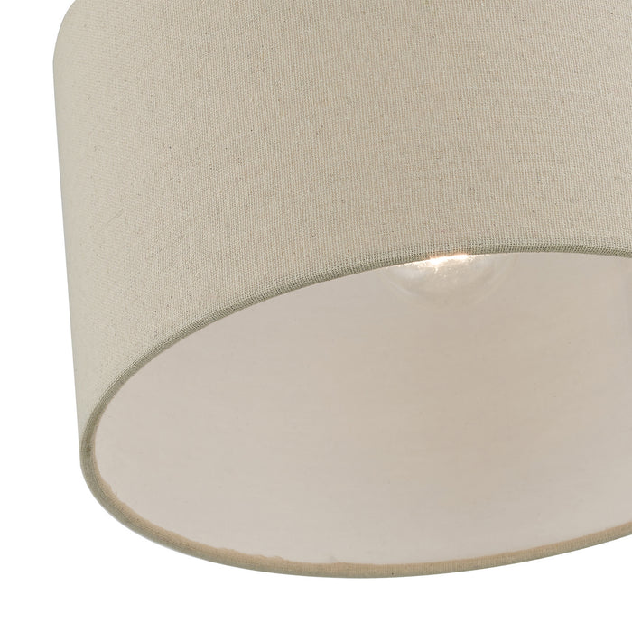 Livex Lighting 45422-48 One Light Semi-Flush Mount, Antique Gold Leaf