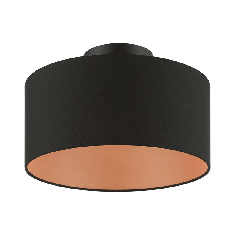 Livex Lighting 45613-04 One Light Semi-Flush Mount, Black