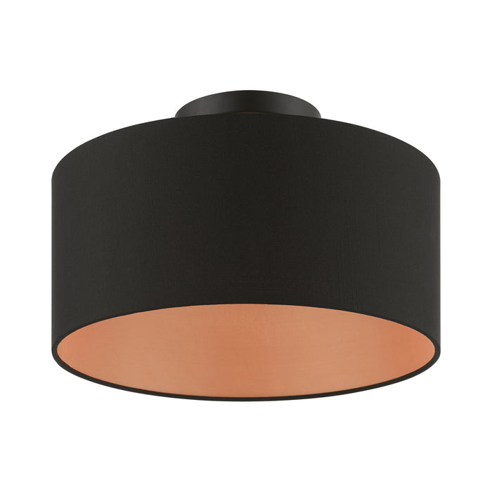 Livex Lighting 45613-04 One Light Semi-Flush Mount, Black