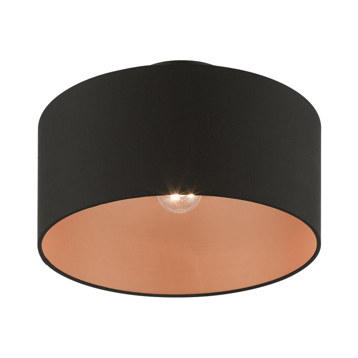 Livex Lighting 45613-04 One Light Semi-Flush Mount, Black