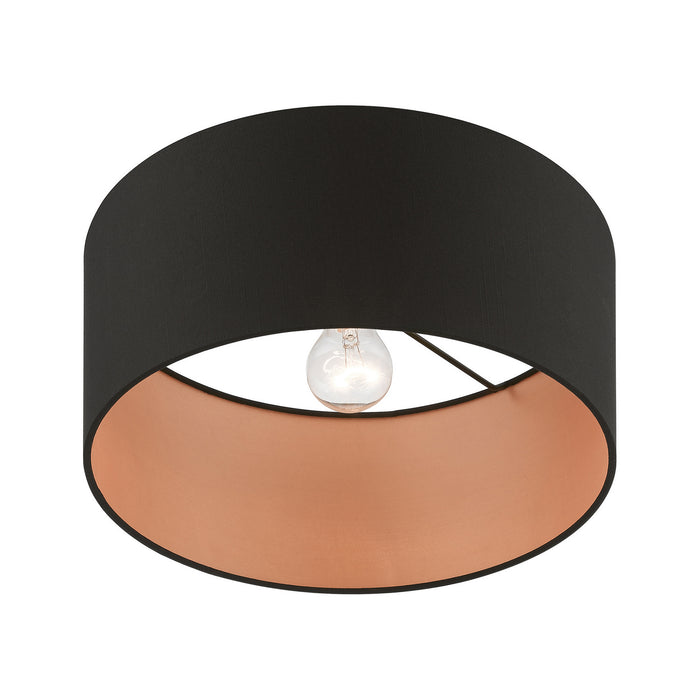 Livex Lighting 45613-04 One Light Semi-Flush Mount, Black