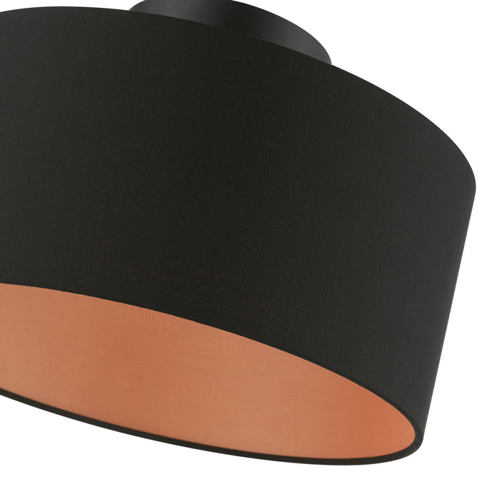 Livex Lighting 45613-04 One Light Semi-Flush Mount, Black